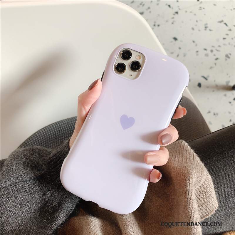 iPhone 11 Pro Max Coque Violet De Téléphone Incassable Amoureux Silicone