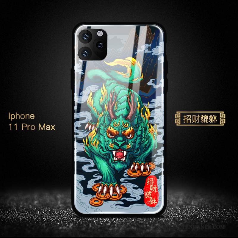 iPhone 11 Pro Max Coque Étui Miroir Nouveau Protection Bleu