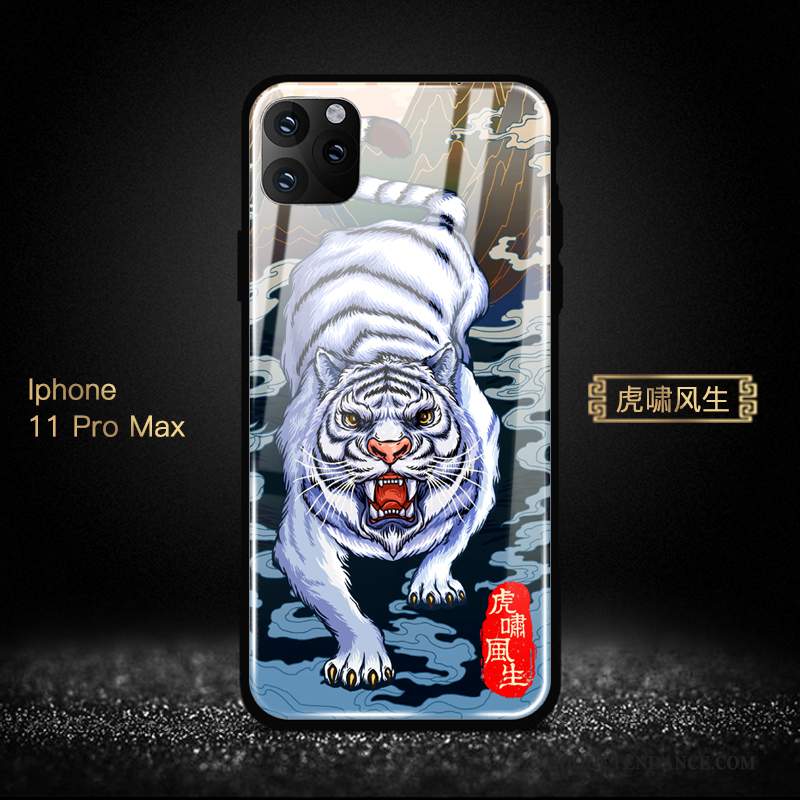 iPhone 11 Pro Max Coque Étui Miroir Nouveau Protection Bleu