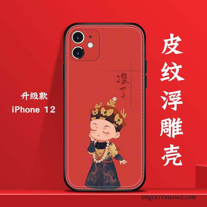 iPhone 12 Coque Créatif Charmant Vert Incassable Style Chinois