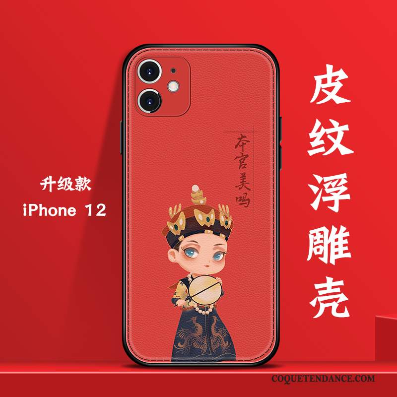 iPhone 12 Coque Créatif Charmant Vert Incassable Style Chinois