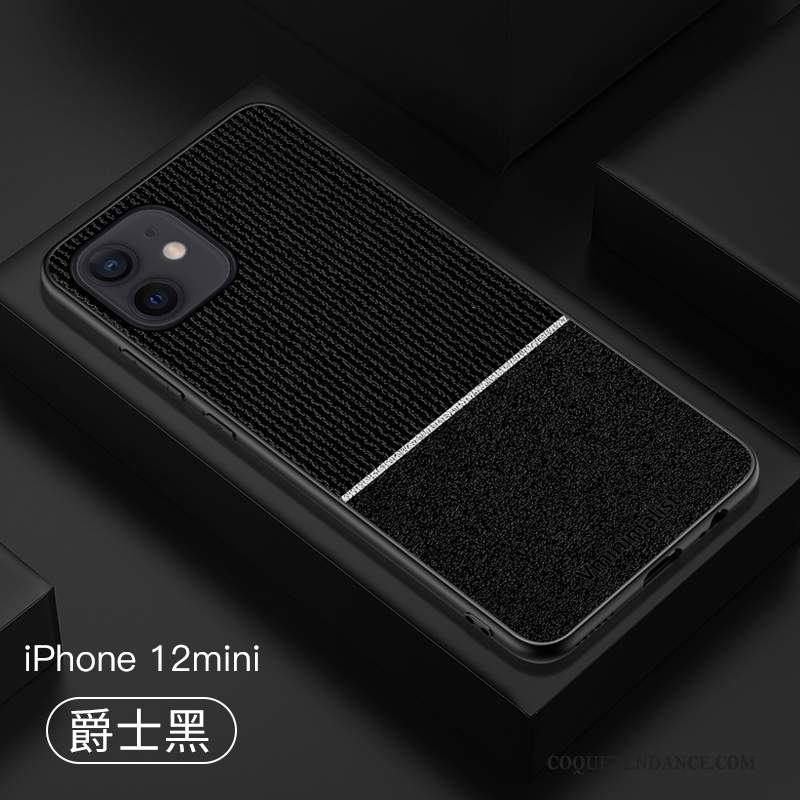 iPhone 12 Mini Coque Incassable Modèle Fleurie Étui En Cuir Tissu Protection
