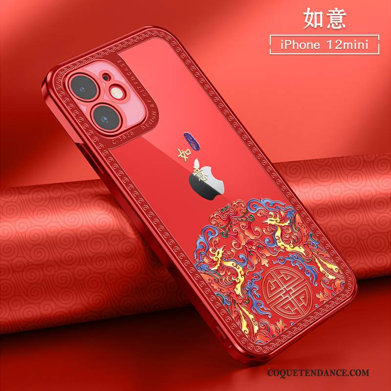 iPhone 12 Mini Coque Incassable Rouge Mini Nouveau