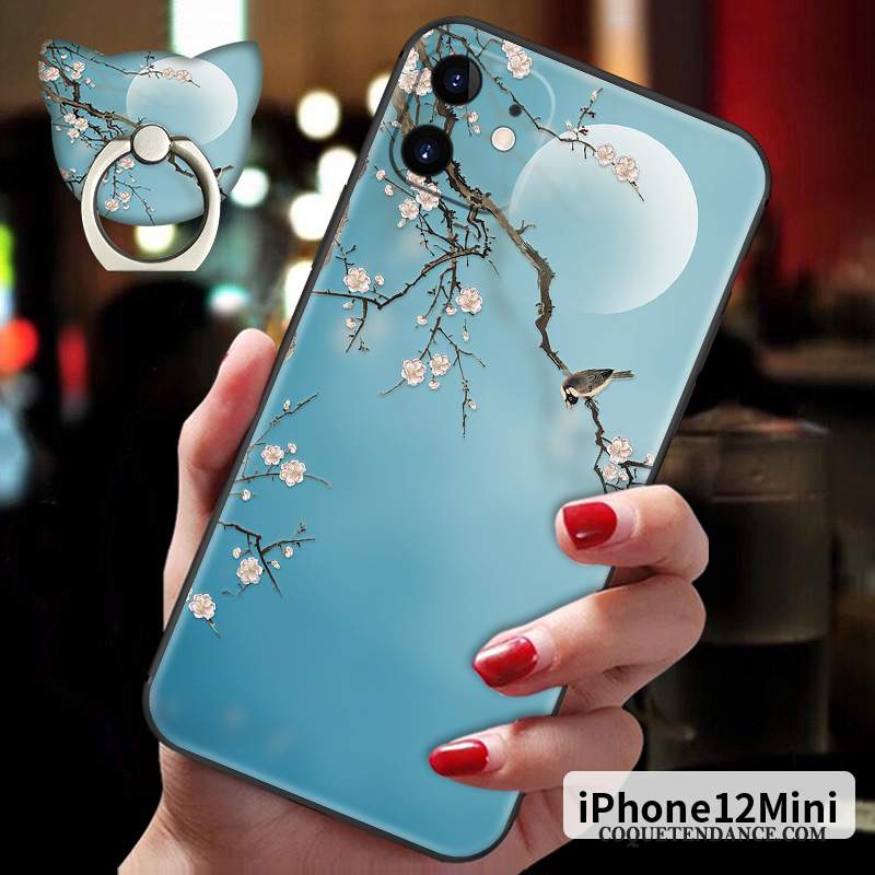 iPhone 12 Mini Coque Nouveau Tout Compris Style Chinois Gaufrage