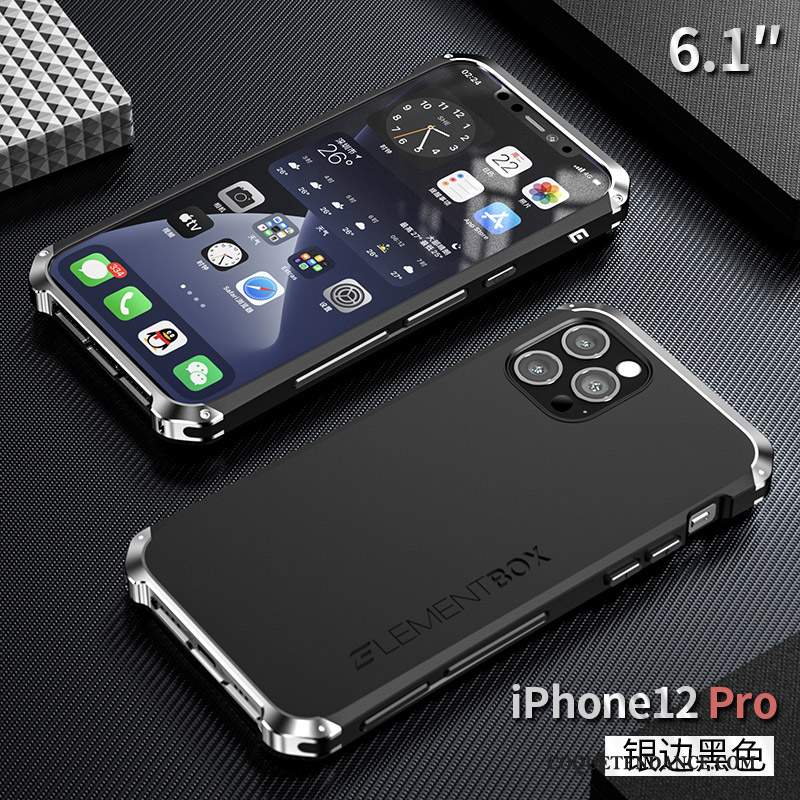 iPhone 12 Pro Coque Protection Bleu Métal Incassable