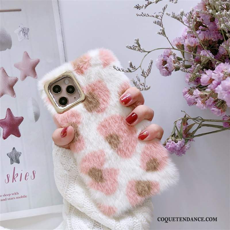 iPhone 12 Pro Max Coque Peluche De Téléphone Rose Incassable