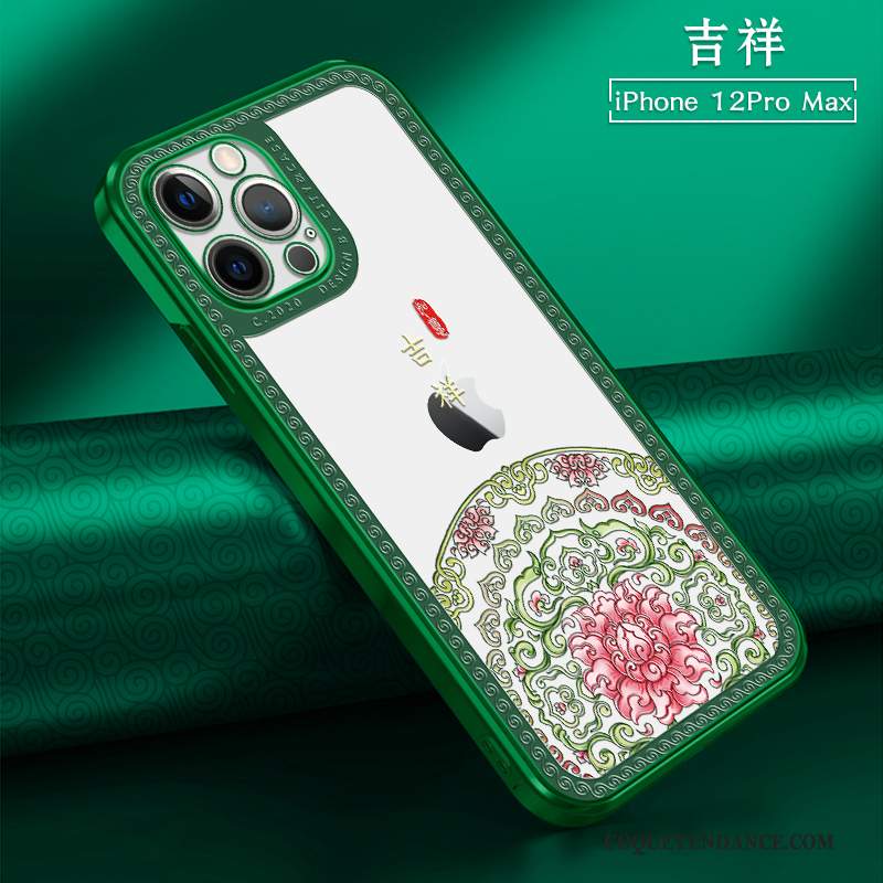 iPhone 12 Pro Max Coque Style Chinois Transparent De Téléphone Tout Compris