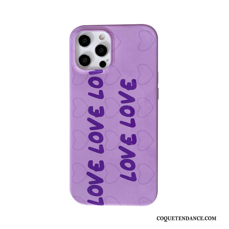 iPhone 12 Pro Max Coque Tendance Étui De Téléphone Protection Violet