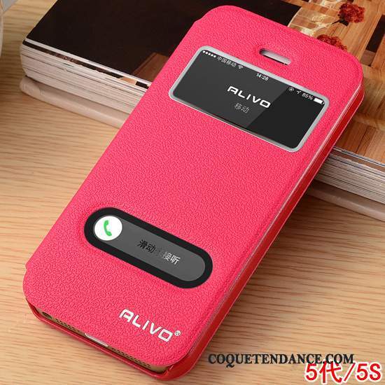 iPhone 4/4s Coque Étui Incassable Protection Rose Étui En Cuir