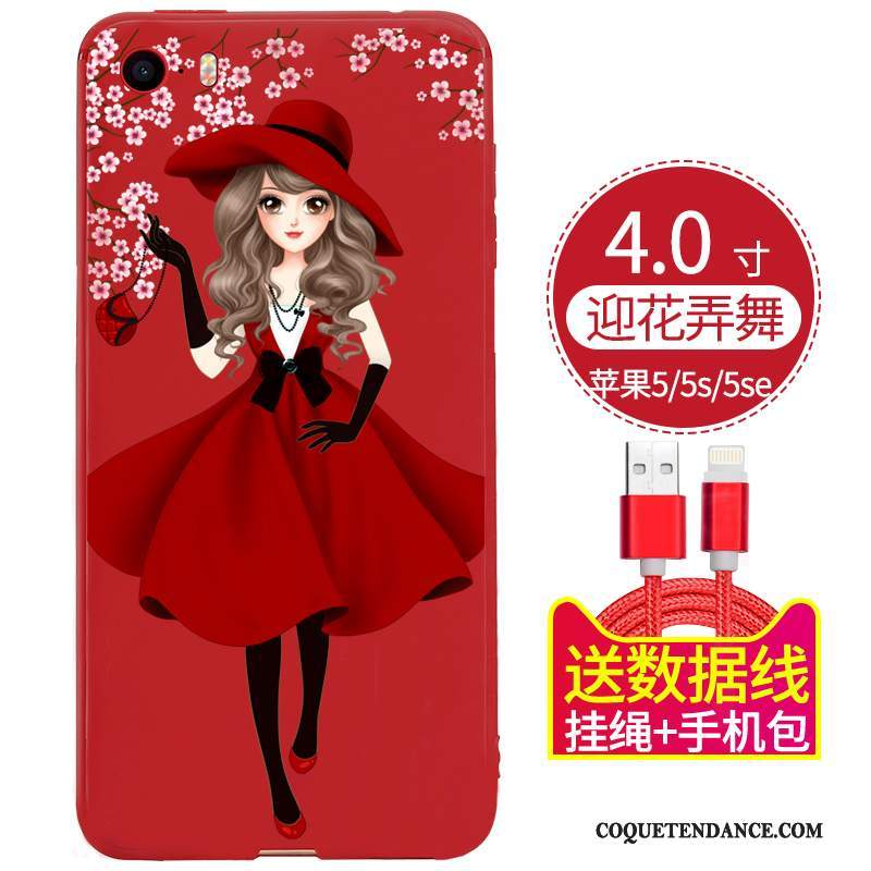 iPhone 5/5s Coque Créatif Rouge Ornements Suspendus De Téléphone Étui