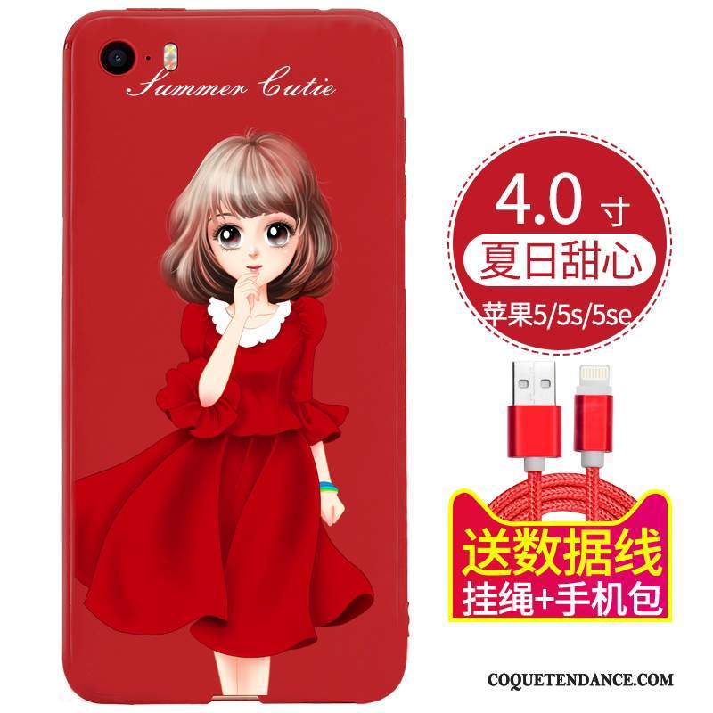 iPhone 5/5s Coque Créatif Rouge Ornements Suspendus De Téléphone Étui