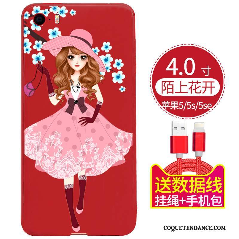 iPhone 5/5s Coque Créatif Rouge Ornements Suspendus De Téléphone Étui