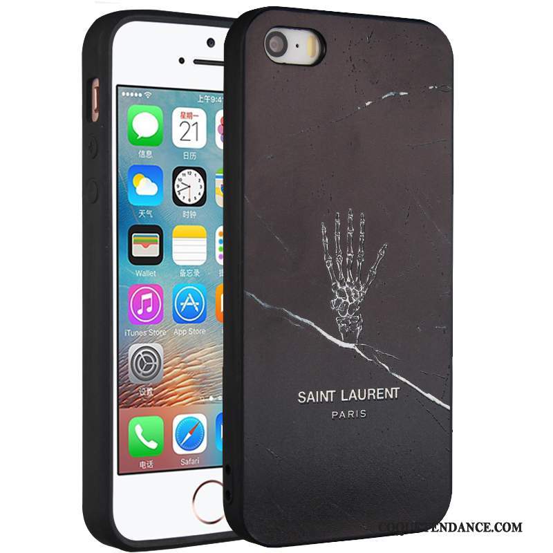 iPhone 5/5s Coque Ornements Suspendus Incassable Fluide Doux De Téléphone Silicone