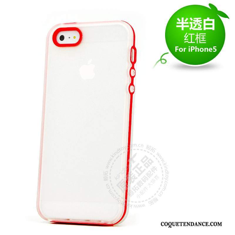 iPhone 5/5s Coque Protection De Téléphone Rouge Étui Silicone