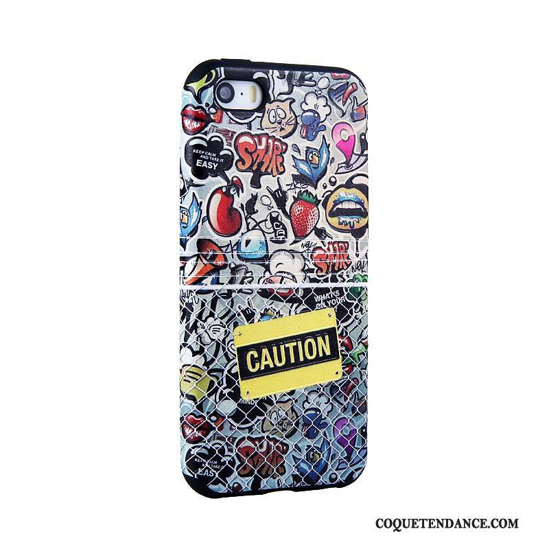 iPhone 5/5s Coque Protection Dessin Animé Peinture Gaufrage De Téléphone