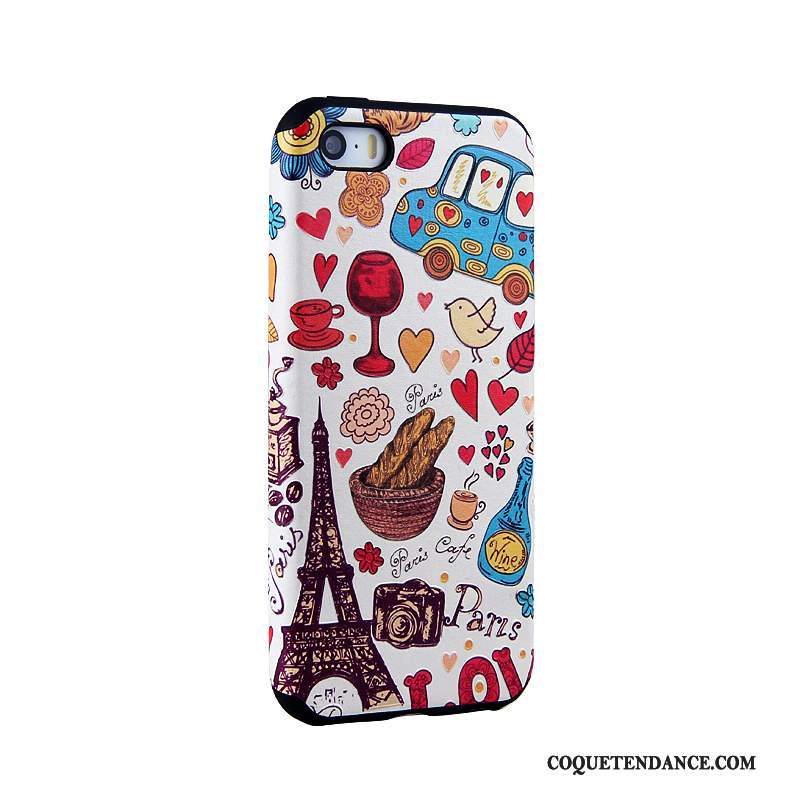 iPhone 5/5s Coque Protection Dessin Animé Peinture Gaufrage De Téléphone