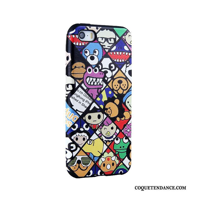 iPhone 5/5s Coque Protection Dessin Animé Peinture Gaufrage De Téléphone