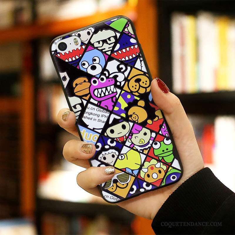 iPhone 5/5s Coque Protection Multicolore Ornements Suspendus Fluide Doux Dessin Animé