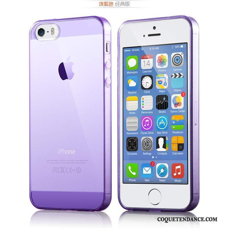 iPhone 5/5s Coque Protection Étui Silicone Bleu De Téléphone