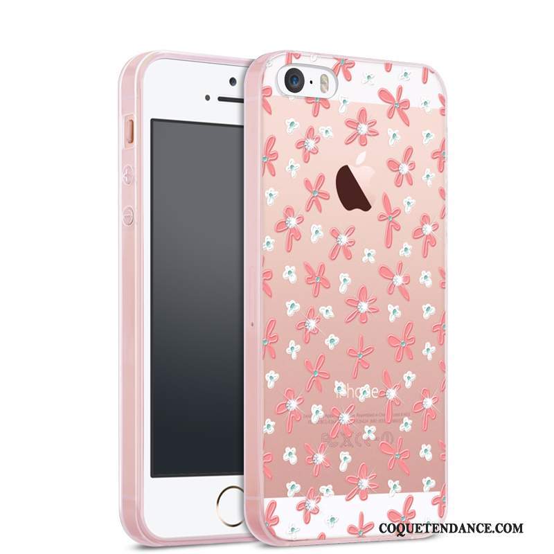 iPhone 5/5s Coque Tendance Étui Silicone Strass De Téléphone