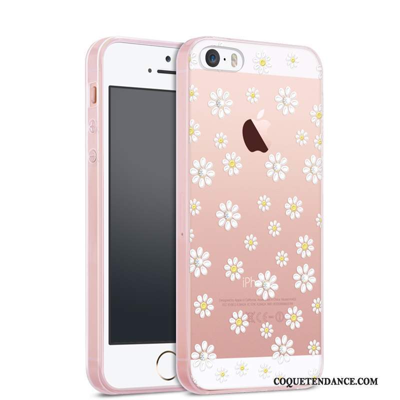 iPhone 5/5s Coque Tendance Étui Silicone Strass De Téléphone