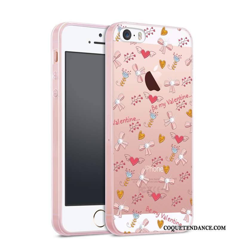 iPhone 5/5s Coque Tendance Étui Silicone Strass De Téléphone