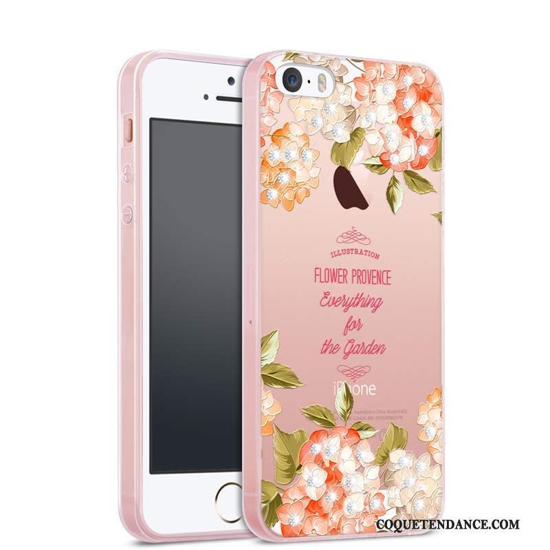 iPhone 5/5s Coque Tendance Étui Silicone Strass De Téléphone