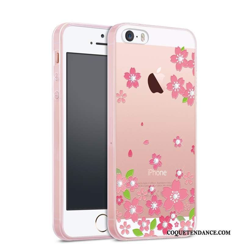 iPhone 5/5s Coque Tendance Étui Silicone Strass De Téléphone