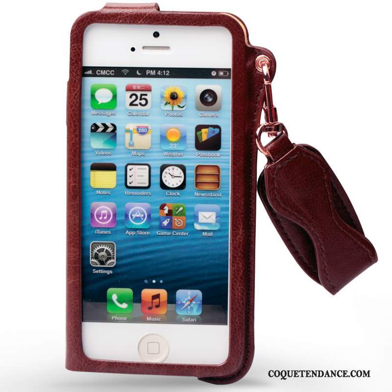 iPhone 5/5s Coque Étui En Cuir Mince Protection Rose