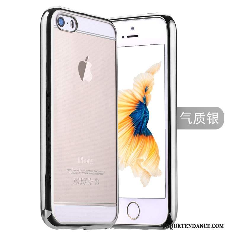 iPhone 5/5s Coque Étui Silicone Protection Rose De Téléphone