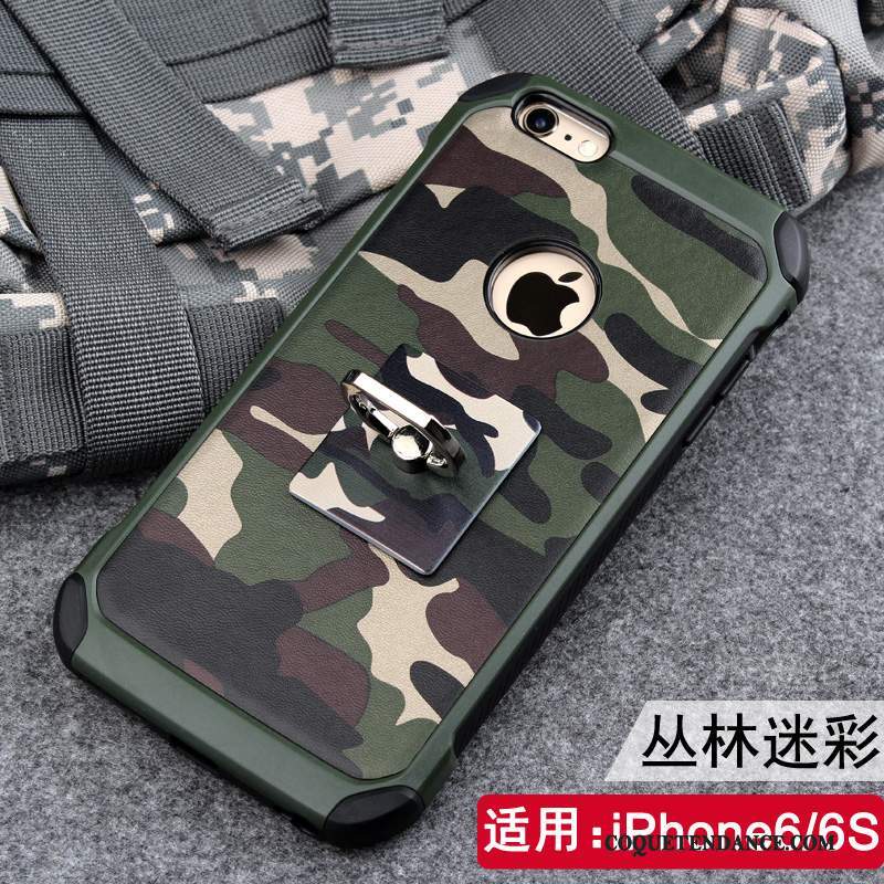 iPhone 6/6s Coque Camouflage Fluide Doux Support Silicone