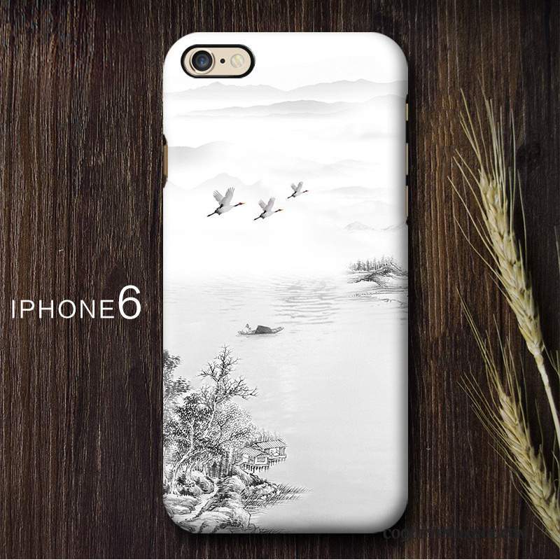 iPhone 6/6s Coque De Téléphone Jupe Double Protection Vintage Style Chinois