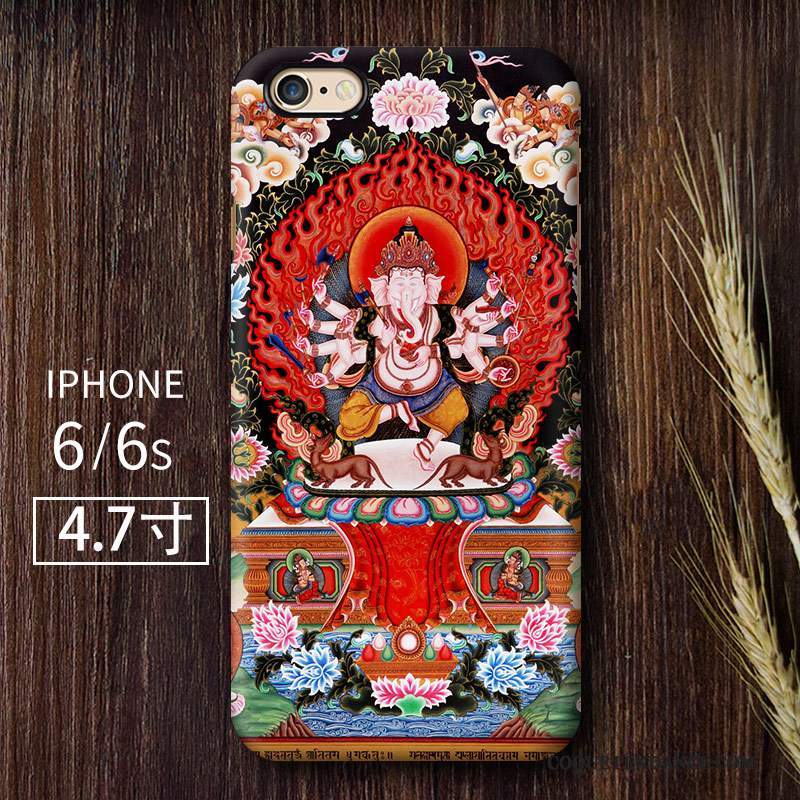 iPhone 6/6s Coque De Téléphone Jupe Double Protection Vintage Style Chinois