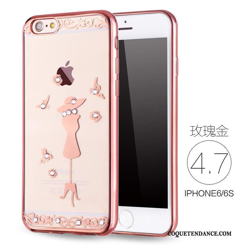 iPhone 6/6s Coque De Téléphone Très Mince Fluide Doux Strass Luxe