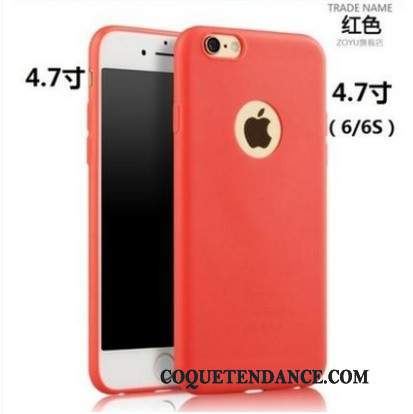 iPhone 6/6s Coque Délavé En Daim De Téléphone Étui Silicone Rouge