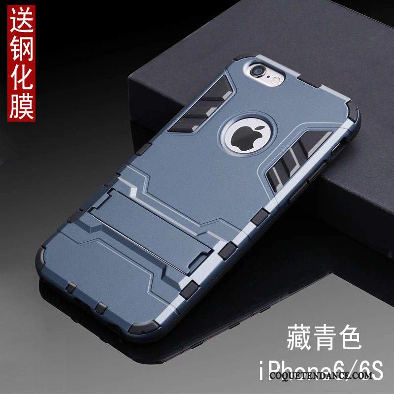 iPhone 6/6s Coque Incassable De Téléphone Fluide Doux Étui Bleu