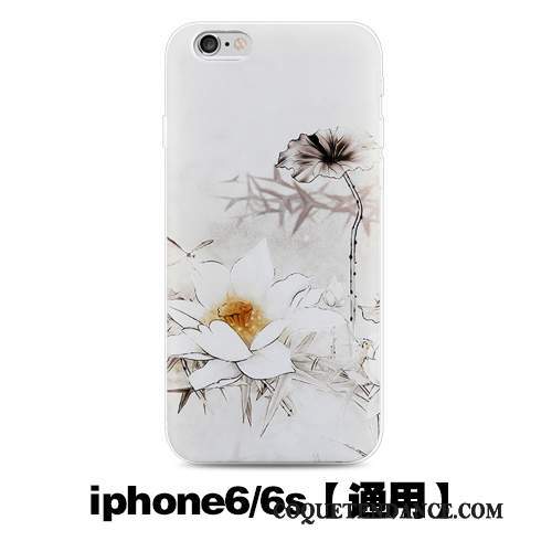 iPhone 6/6s Coque Protection Créatif Fluide Doux Blanc Style Chinois