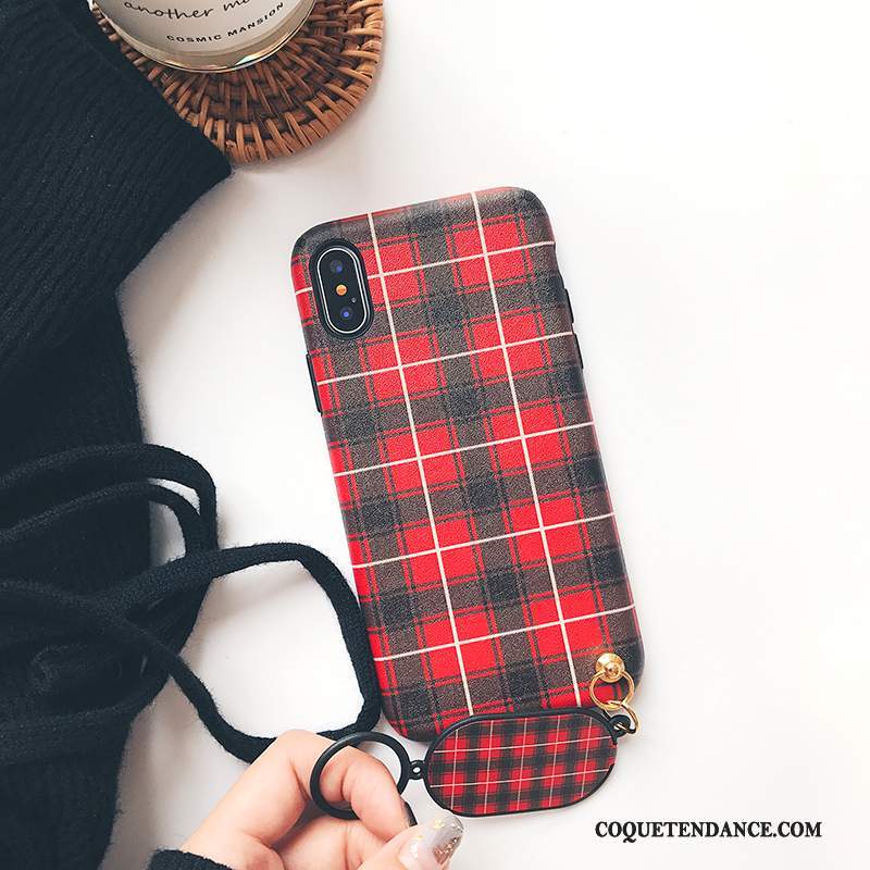 iPhone 6/6s Coque Rouge Britanique Plaid Fluide Doux Étui