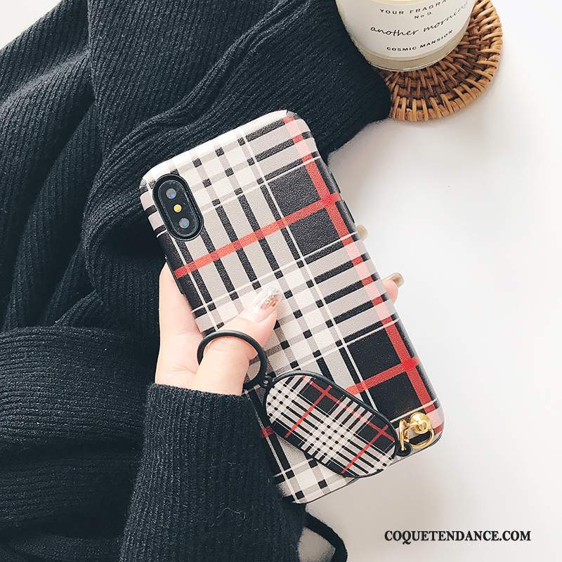 iPhone 6/6s Coque Rouge Britanique Plaid Fluide Doux Étui