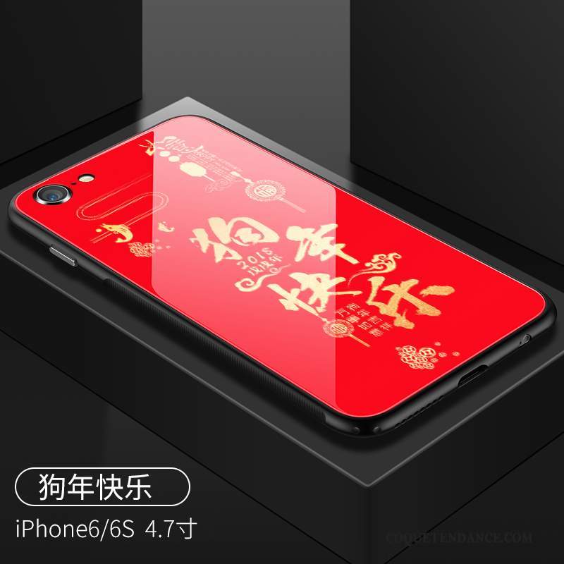 iPhone 6/6s Coque Rouge Incassable Nouveau Verre Tout Compris