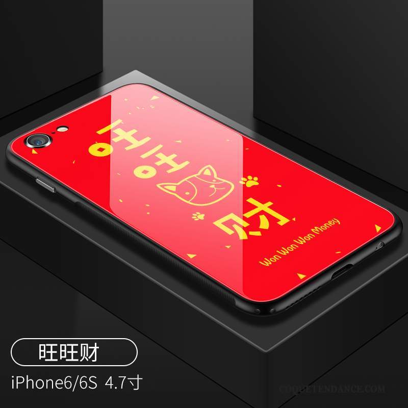 iPhone 6/6s Coque Rouge Incassable Nouveau Verre Tout Compris