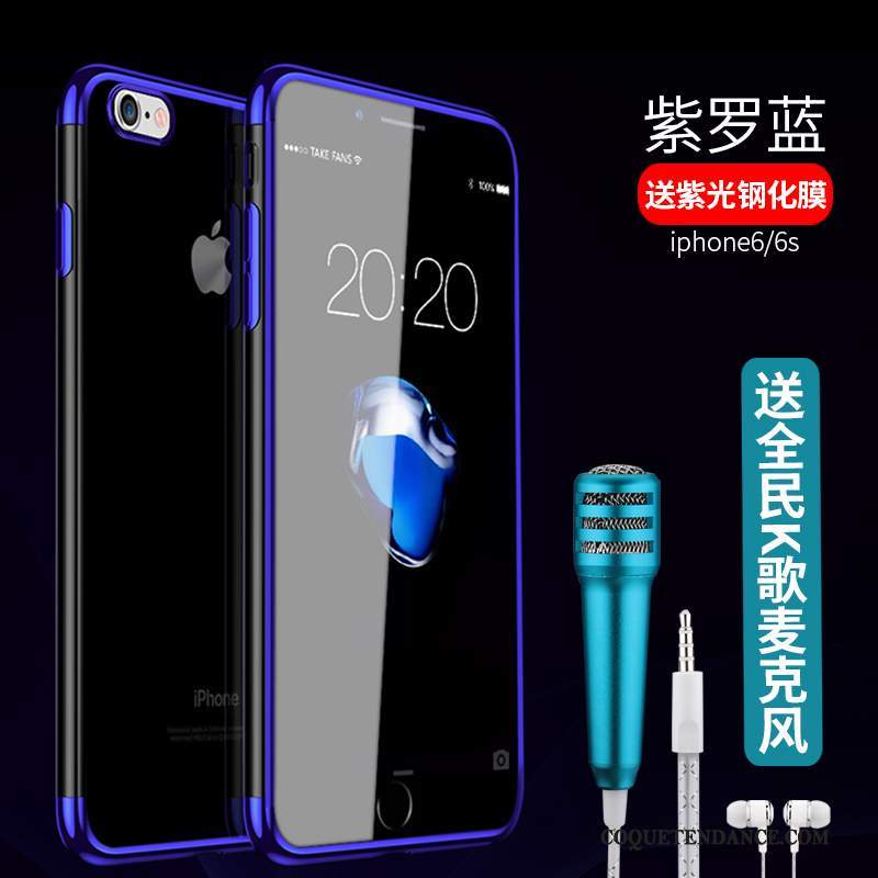iPhone 6/6s Coque Tout Compris Simple Placage Tendance Transparent