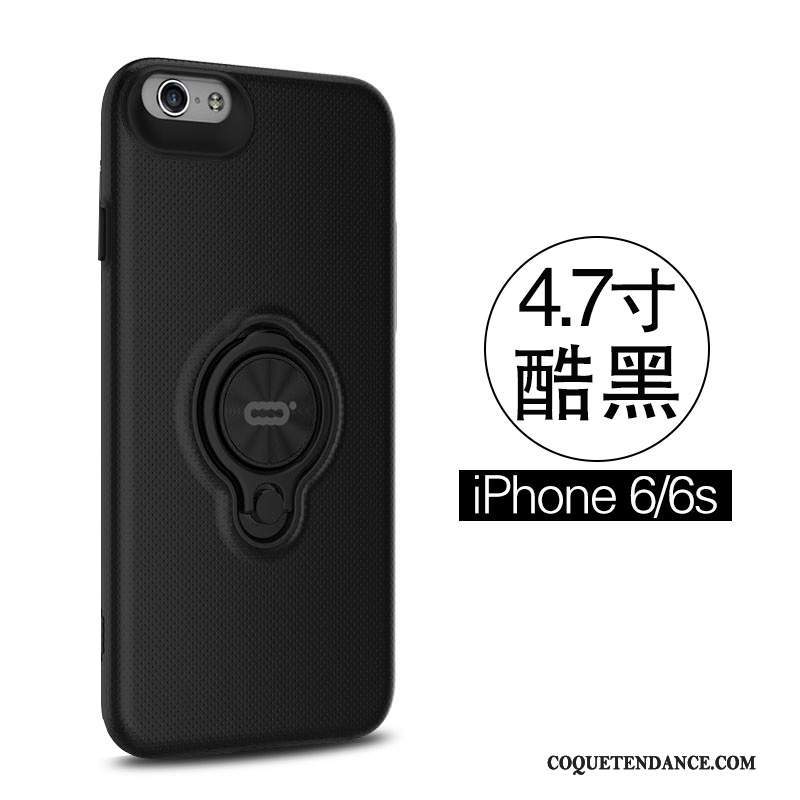iPhone 6/6s Coque Très Mince Noir Anneau De Téléphone Boucle