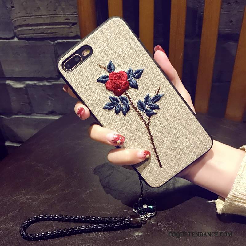 iPhone 6/6s Coque Étui De Téléphone Fluide Doux Protection Broderie