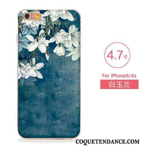 iPhone 6/6s Coque Étui Nouveau Fleurs Bleu De Téléphone