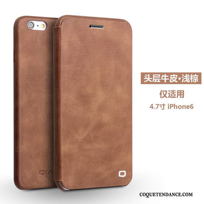 iPhone 6/6s Coque Étui Protection Étui En Cuir De Téléphone Marron