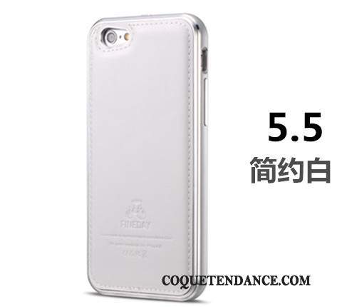 iPhone 6/6s Plus Coque Cuir Véritable De Téléphone Métal Étui Protection