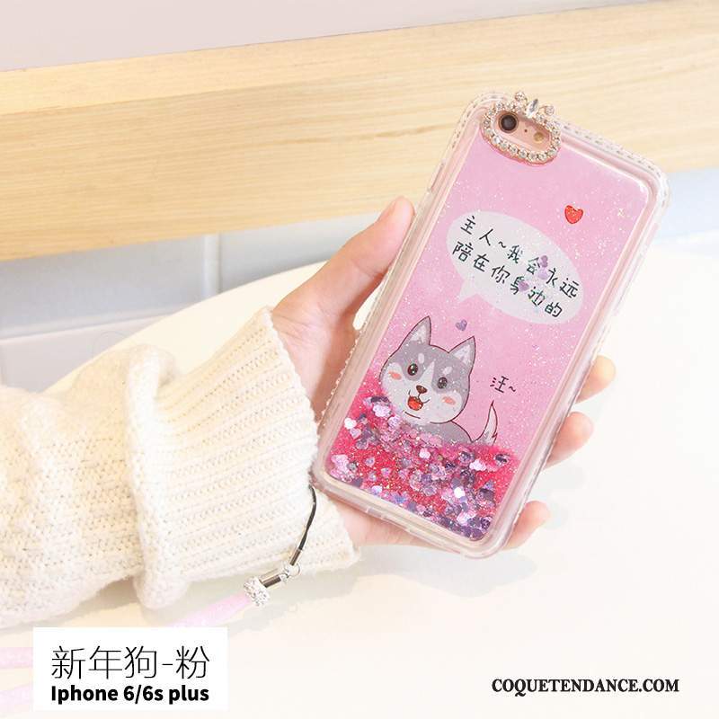 iPhone 6/6s Plus Coque De Téléphone Quicksand Rose Incassable Créatif