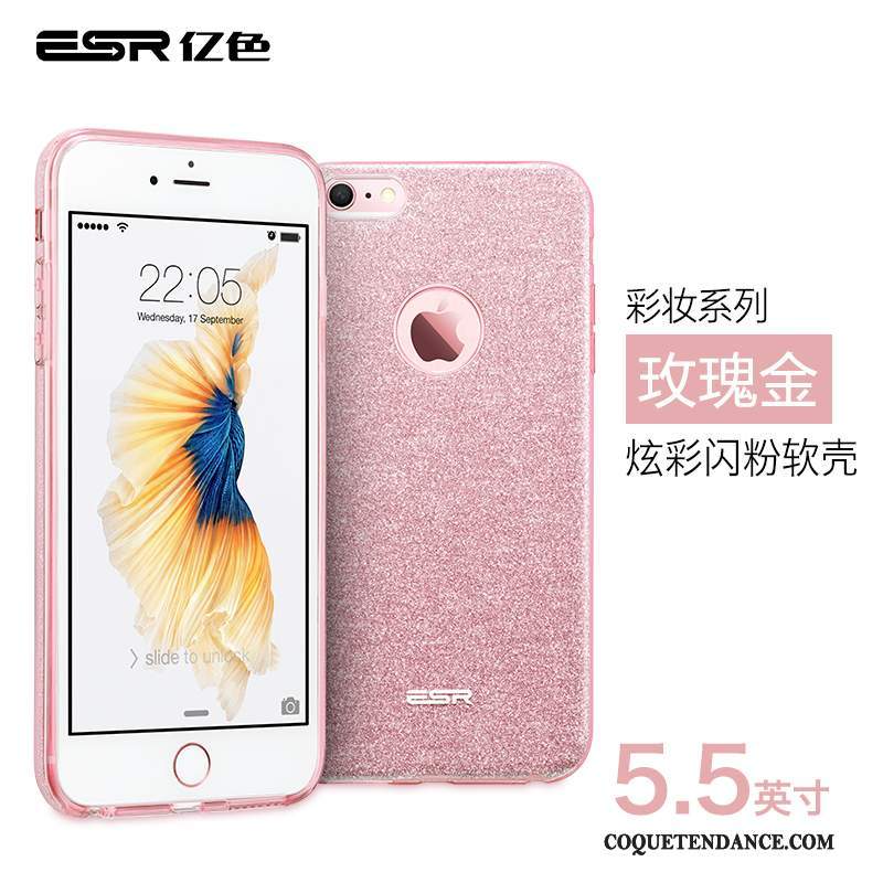 iPhone 6/6s Plus Coque De Téléphone Rose Marque De Tendance Silicone Étui