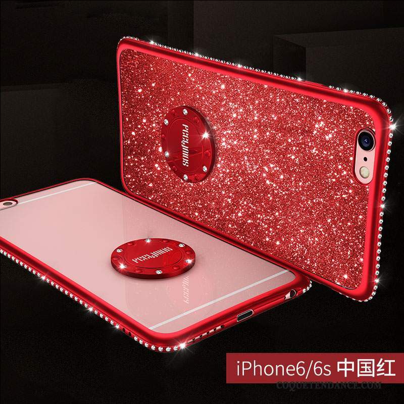 iPhone 6/6s Plus Coque De Téléphone Rose Étui Strass Luxe